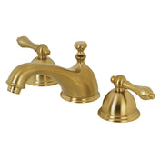 Widespread Bathroom Faucet, Restoration, Two-Handle in Brushed Brass