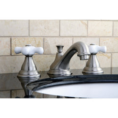 Widespread Bathroom Faucet, Royale, Two-Handle in Brushed Nickel