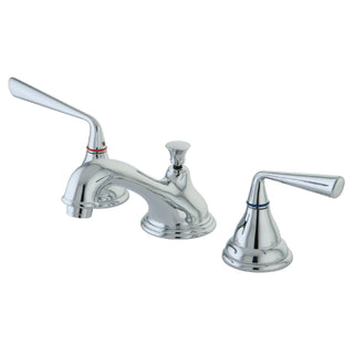 Widespread Bathroom Faucet, Silver Sage, Two-Handle 3-Hole in Polished Chrome