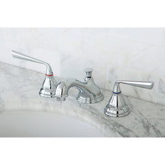 Widespread Bathroom Faucet, Silver Sage, Two-Handle 3-Hole in Polished Chrome
