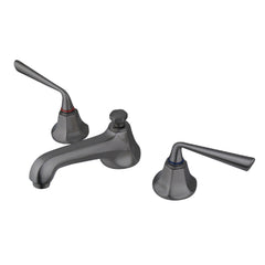 Widespread Bathroom Faucet, Silver Sage with Two Handles in Brushed Nickel