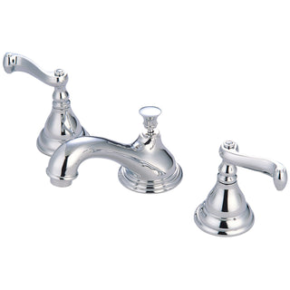 Widespread Bathroom Faucet, Tulare, Two-Handle 3-Hole in Polished Chrome