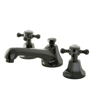 Widespread Bathroom Faucet, Tulare, Two-Handle in Black Stainless Steel