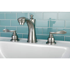 Widespread Bathroom Faucet, Tulare, Two-Handle in Brushed Nickel