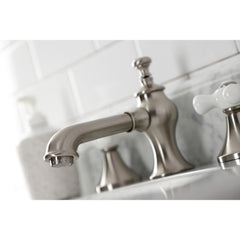 Widespread Bathroom Faucet, Tulare, Two-Handle in Brushed Nickel