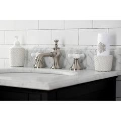 Widespread Bathroom Faucet, Tulare, Two-Handle in Brushed Nickel
