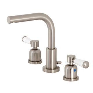 Widespread Bathroom Faucet, Tulare, Two-Handle in Brushed Nickel