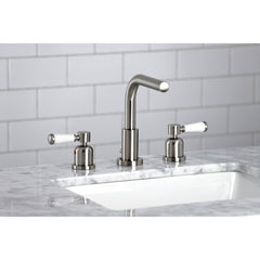 Widespread Bathroom Faucet, Tulare, Two-Handle in Brushed Nickel