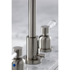 Widespread Bathroom Faucet, Tulare, Two-Handle in Brushed Nickel