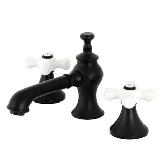 Widespread Bathroom Faucet, Tulare, Two-Handle in Matte Black