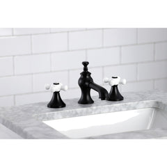 Widespread Bathroom Faucet, Tulare, Two-Handle in Matte Black