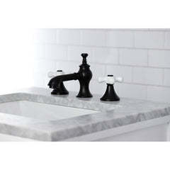 Widespread Bathroom Faucet, Tulare, Two-Handle in Matte Black