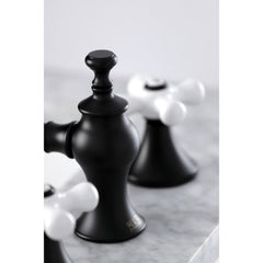 Widespread Bathroom Faucet, Tulare, Two-Handle in Matte Black