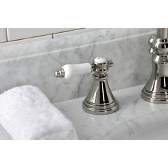 Widespread Bathroom Faucet, Tulare, Two-Handle in Polished Nickel