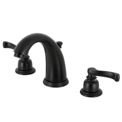 Widespread Bathroom Faucet, Tulare, Two-Handle with Pop-Up Drain in Matte Black