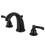 Widespread Bathroom Faucet, Tulare, Two-Handle with Pop-Up Drain in Matte Black
