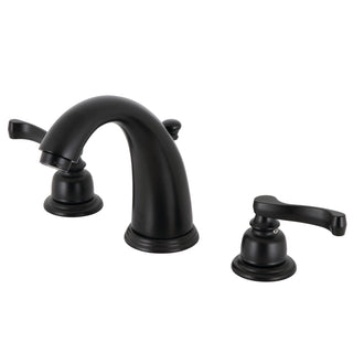 Widespread Bathroom Faucet, Tulare, Two-Handle with Pop-Up Drain in Matte Black
