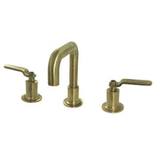 Widespread Bathroom Faucet, Whitaker, Two-Handle 3-Hole in Antique Brass