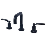 Widespread Bathroom Faucet, Whitaker, Two-Handle 3-Hole in Matte Black