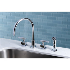 Widespread Kitchen Faucet, Claremont, Double Handle in Polished Chrome