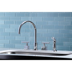 Widespread Kitchen Faucet, Claremont, Double Handle in Polished Chrome