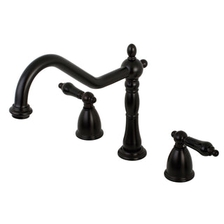 Widespread Kitchen Faucet, Heirloom, Double Handle in Oil Rubbed Bronze