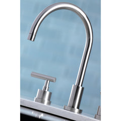 Widespread Kitchen Faucet, Manhattan, Double Handle in Brushed Nickel