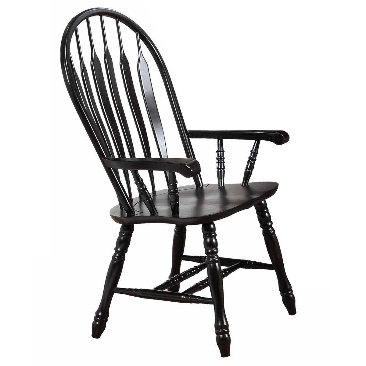 Windsor Back Armchair in Solid Rubberwood Construction