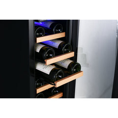 Wine Refrigerator, Built-In, Single Zone, 18 Bottle, Stainless Steel
