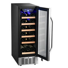 Wine Refrigerator, Built-In, Single Zone, 18 Bottle, Stainless Steel