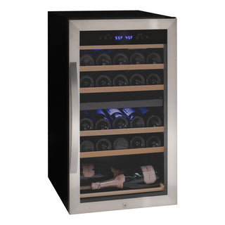 Wine Refrigerator, Cascina Series, 28 Bottle, Dual Zone, Freestanding, Stainless Steel