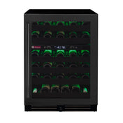 Wine Refrigerator, Reserva Series, 50 Bottle, Dual Zone, Black Stainless Steel