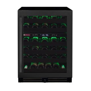Wine Refrigerator, Reserva Series, 50 Bottle, Dual Zone, Black Stainless Steel