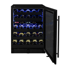 Wine Refrigerator, Reserva Series, 50 Bottle, Dual Zone, Black Stainless Steel