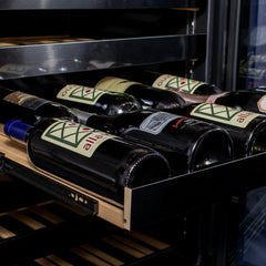 Wine Refrigerator, Reserva Series, 50 Bottle, Dual Zone, Black Stainless Steel