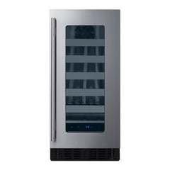 Wine Refrigerator, Single Zone, Built-In and Freestanding, 18 Bottle, Black