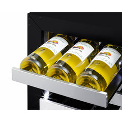 Wine Refrigerator, Single Zone, Built-In and Freestanding, 18 Bottle, Black