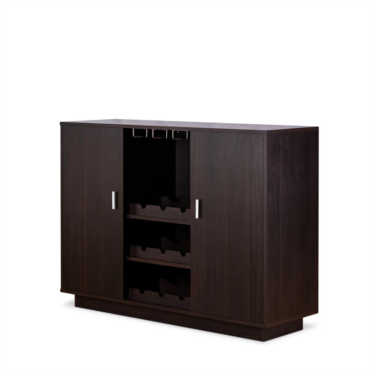 Wine Server with 2 Doors and Stemware Rack in Espresso