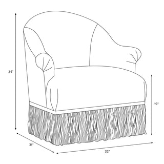 Wingback Armchair and Ottoman Set, 2-Piece with Black Legs