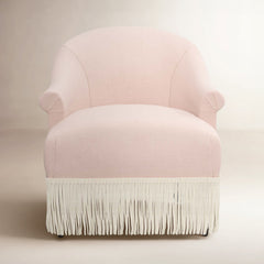 Wingback Armchair and Ottoman Set, 2-Piece with Black Legs