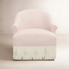 Wingback Armchair and Ottoman Set, 2-Piece with Black Legs