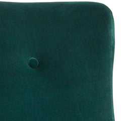 Wingback Chair, Solid Wood Frame with Emerald Green Upholstery