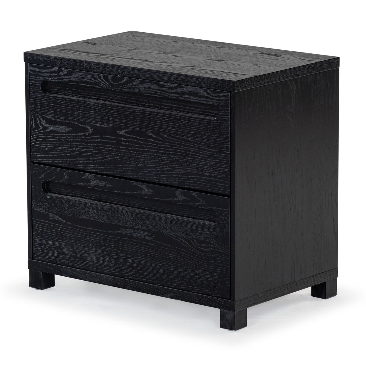 Wood Nightstand with 2 Drawers and Ball Bearing Glides