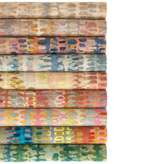Wool Area Rug, 6 ft x 9 ft in Pink/Green/Brown