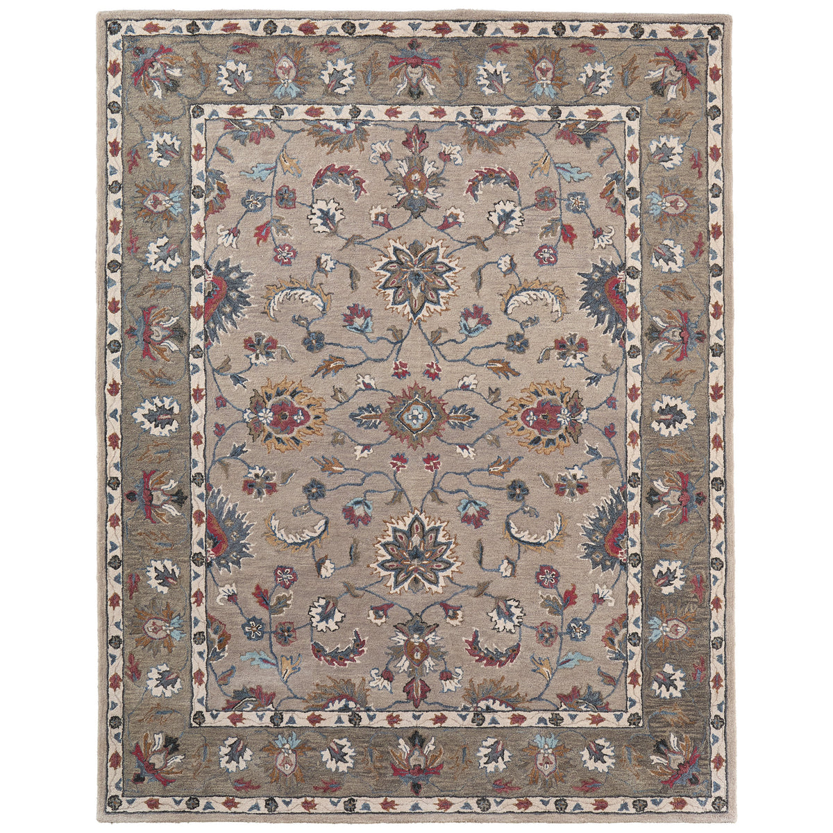 Wool Area Rug in 8 ft x 10 ft Rectangle