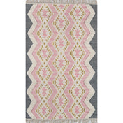 Wool Area Rug in Geometric Pattern, 7'6" x 9'6"