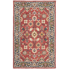Wool Hand Woven Oriental Area Rug, 8 x 10 ft with Cotton Backing