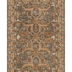 Wool Oriental Area Rug, 7'9" x 9'9" in Brown, Blue and Orange