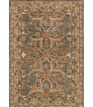 Wool Oriental Area Rug, 7'9" x 9'9" in Brown, Blue and Orange