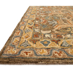 Wool Oriental Area Rug, 7'9" x 9'9" in Brown, Blue and Orange